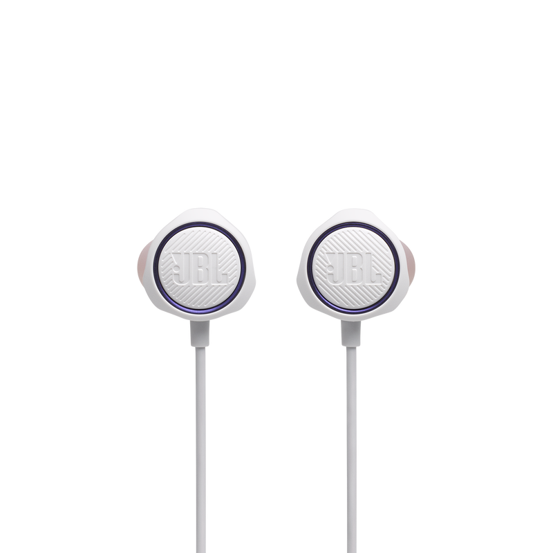 JBL Quantum 50 - White - Wired in-ear gaming headset with volume slider and mic mute - Front image number null